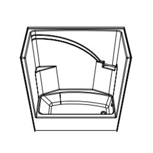 Diamond Tub and Shower TB-603377LWH